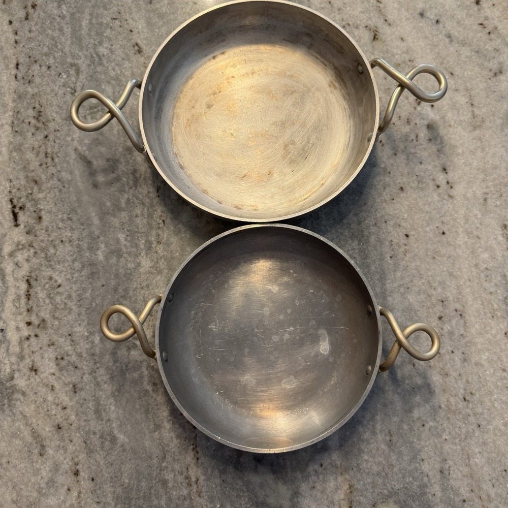 VTG Wear-Ever V900 & G901 Aluminum Double Handle Pans 8" & 9" Made in USA No Lid